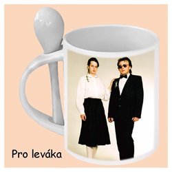 copy of Hrnek se lžičkou bílý,s vlastním potiskem