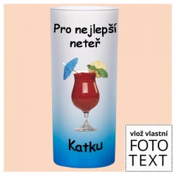 Sklenice matná 200 ml modrý...