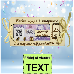 Dřevěná obálka na peníze k...