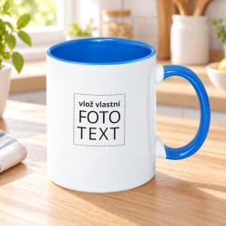 Hrnek s modrým vnitřkem a...