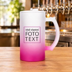 Skleněný matný korbel...