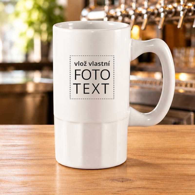 Korbel uzky keramicky s vlastni fotkou ci potiskem 500 ml