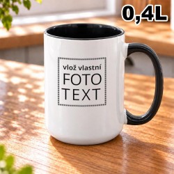 Hrnek velký 400 ml s černým...