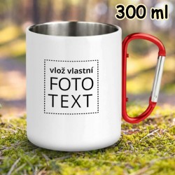 Nerezový hrnek bílý s uchem...