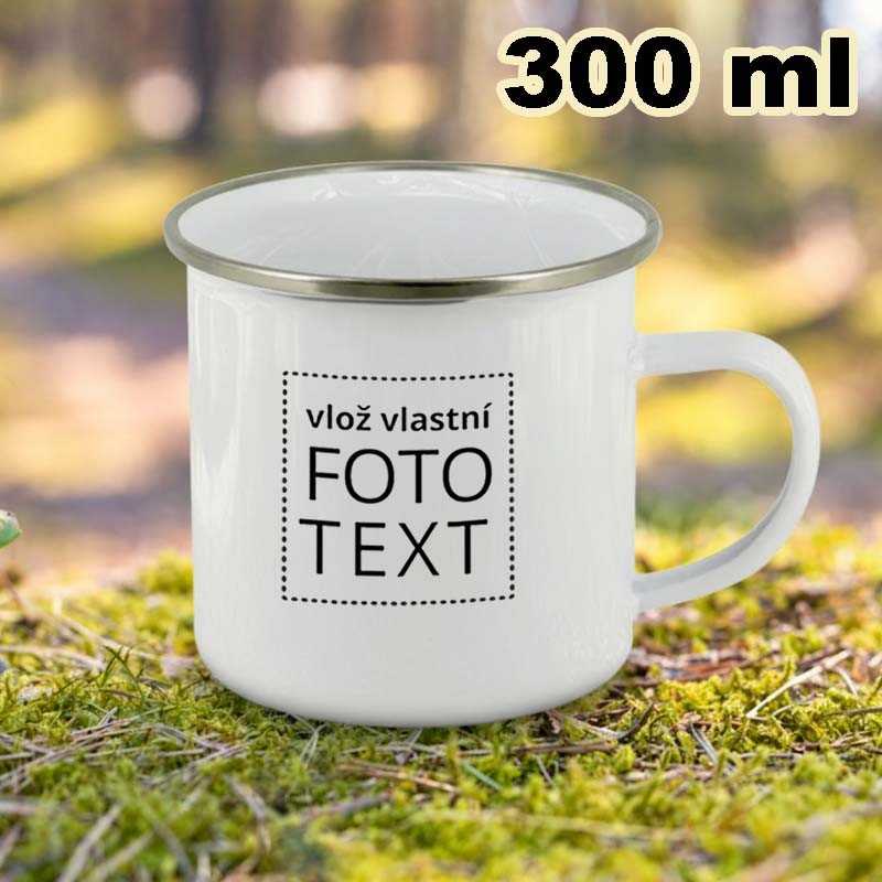 Smaltovaný hrníček bílý