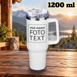 Bílý 1200 ml termohrnek...