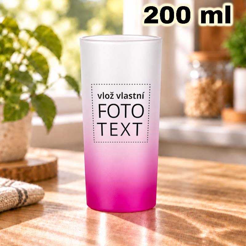 Sklenice matná 200 ml fialový přechod