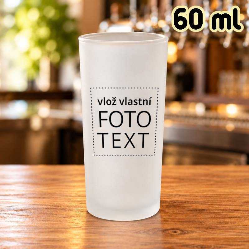 Štamrle 60 ml, matné sklo, skleněná, fotografií