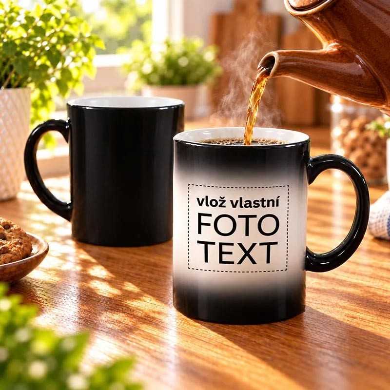Hrnek svlékací 330ml MAGIC černý, s fotografií