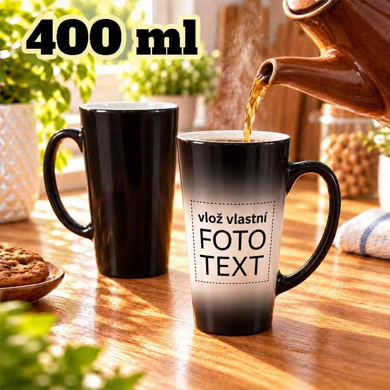 Hrnek svlékací Latté 400ml MAGIC černý