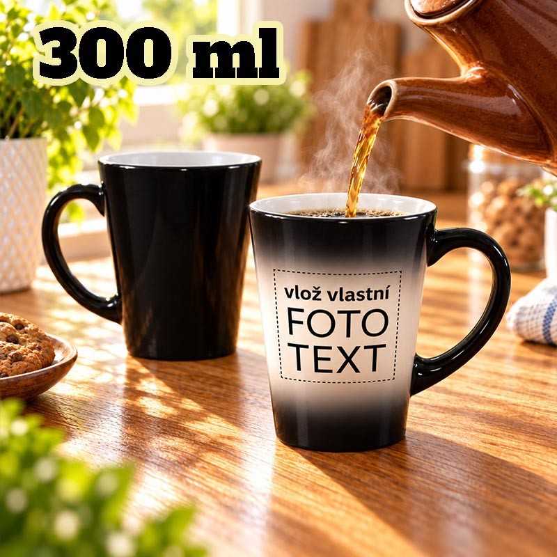 Hrnek svlékací Latté 300ml MAGIC černý