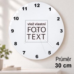 Hodiny skleněné 30 cm,...
