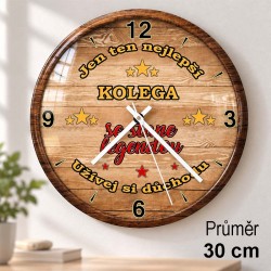 Hodiny skleněné 30 cm k...