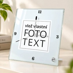 Hodiny s fotkou, skleněné,...