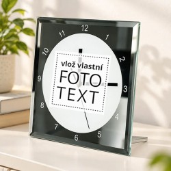 Hodiny s fotkou, skleněné,...