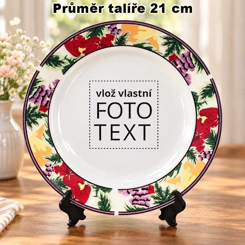 Talíř s vlastním potiskem dekorovaný (Ovoce)