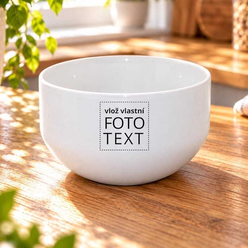 Snídaňová miska keramická s vlastním potiskem