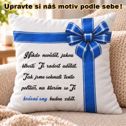 Polštář na narozeniny modrý